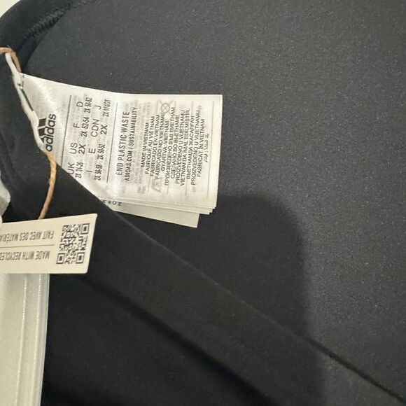 Adidas Womens Light Support 3 Stripe Sports Bra Size  Color Black/ White, bra - Picture 6 of 12